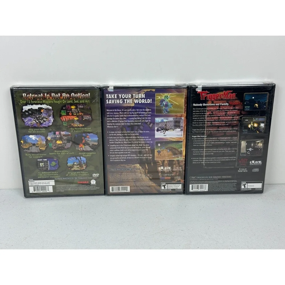 Seek & Destroy Future Tactics Trigger Man Lot of 3 PS2 All Brand New Sealed